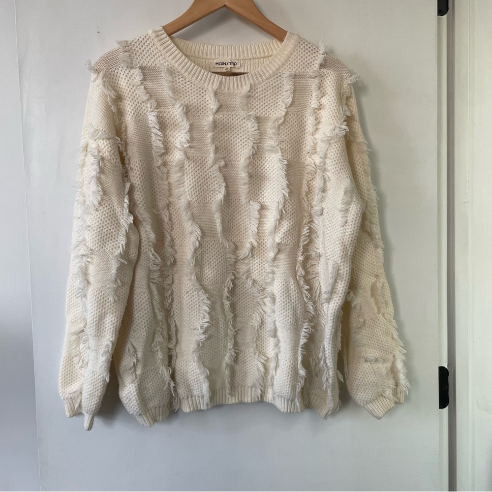 Fluffy Cream Sweater
